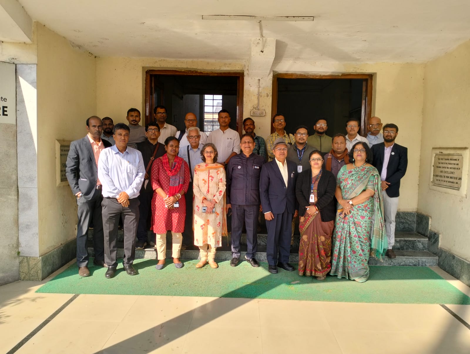 Team EEPC India in association with National Small Industries Corporation Ltd (NSIC) and NABL Team and some exporters in group during Gunvatta Yatra at NSIC, Technical Services Centre Howrah.