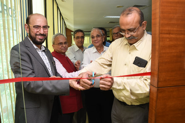 Technology Book Fair being inaugurated by  Mr Ravi Sehgal, Chairman, EEPC India (front left)  and Dr Indranil Chattoraj, Director, CSIR -NML, Jamshedpur (front right). Behind (L to R)  - Mr Mahesh K Desai, Sr Vice Chairman, EEPC India; Mr Arun Kumar Garodia, Vice Chairman, EEPC India; Mr B D Agarwal, Regional Chairman ( ER), EEPC India. Mr Bhaskar Sarkar, Advisor, EEPC India Technology Centre (behind Mr Agarwal) and Dr Amitava Mitra, Chief Scientist & Head, CSIR-NML, Jamshedpur (to the left of Mr Sarkar)