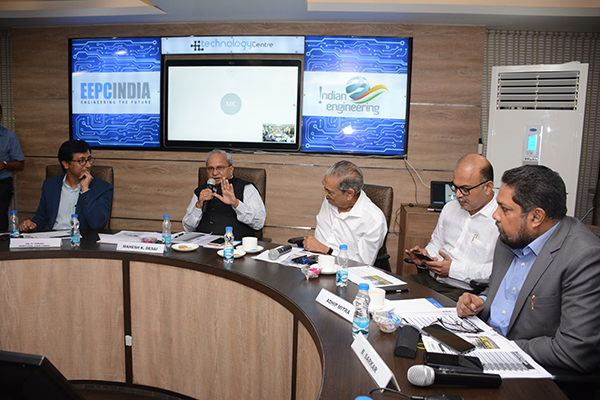 Mr. Mahesh K. Desai, Sr. Vice Chairman, EEPC India speaking on the occation